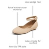 image:imageDREAM PAIRS Womens Dress Flats Ballet Low WedgeNude Nubuck
