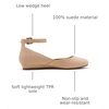 image:imageDREAM PAIRS Womens Dress Flats Ballet Low WedgeNude Suede