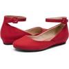 image:imageDREAM PAIRS Womens Dress Flats Ballet Low WedgeRed Suede