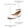 image:imageDREAM PAIRS Womens Dress Flats Ballet Low WedgeWhite Pu