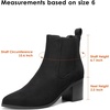 image:imageDREAM PAIRS Womens Heeled Ankle Chelsea BootsBlacksuede