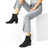 image:imageDREAM PAIRS Womens Heeled Ankle Chelsea BootsBlacksuede