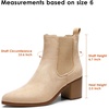 image:imageDREAM PAIRS Womens Heeled Ankle Chelsea BootsNudesuede