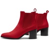 image:imageDREAM PAIRS Womens Heeled Ankle Chelsea BootsRedsuede