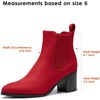 image:imageDREAM PAIRS Womens Heeled Ankle Chelsea BootsRedsuede