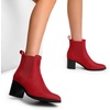image:imageDREAM PAIRS Womens Heeled Ankle Chelsea BootsRedsuede