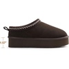 image:imageDREAM PAIRS Womens Platform Genuine Suede House SlippersDark Brown