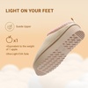 image:imageDREAM PAIRS Womens Platform Genuine Suede House SlippersNude