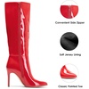 image:imageDREAM PAIRS Womens Pointed Stiletto Knee High BootsRedpat