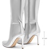 image:imageDREAM PAIRS Womens Pointed Stiletto Knee High BootsSilverpat