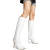 image:imageDREAM PAIRS Womens Pointed Stiletto Knee High BootsWhitepu