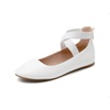 image:imageDREAM PAIRS Womens Ankle Straps Flats ShoesWhitePu