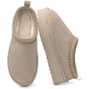 image:imageDREAM PAIRS Womens Platform Genuine Suede House SlippersSand
