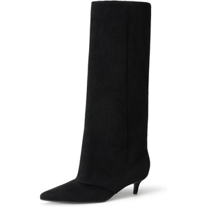 image:imageDREAM PAIRS FoldOver Knee High Fashion Boots for WomenBlacksuede