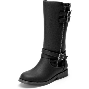 image:imageDREAM PAIRS Girls Knee High Riding BootsBlacknubuck