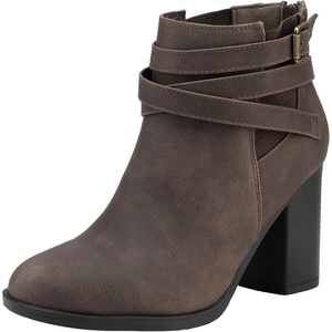 image:imageDREAM PAIRS Womens Chunky High Heel Ankle Booties ShoesBrown