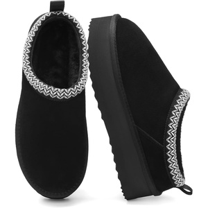 image:imageDREAM PAIRS Womens Platform Genuine Suede House SlippersBlack