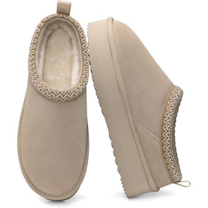 image:imageDREAM PAIRS Womens Platform Genuine Suede House SlippersSand