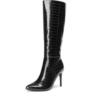 image:imageDREAM PAIRS Womens Pointed Stiletto Knee High BootsBlackstone