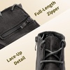 image:imageDREAM PAIRS Girls Boots Low Wedge Winter HeelGrey