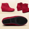 image:imageDREAM PAIRS Girls Boots Low Wedge Winter HeelRed