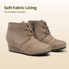 image:imageDREAM PAIRS Girls Boots Low Wedge Winter HeelTaupe