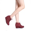 image:imageDREAM PAIRS Womens Wedge Boots Casual Ankle BootiesBurgundy