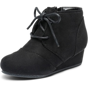 image:imageDREAM PAIRS Girls Boots Low Wedge Winter HeelBlack