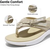 image:imageDREAM PAIRS Womens Arch Support Lightweight Flip FlopsBeige