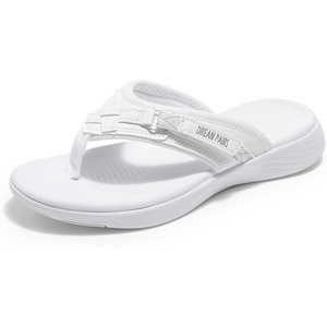 image:imageDREAM PAIRS Womens Arch Support Lightweight Flip FlopsWhite