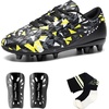 image:imageDREAM PAIRS Boys Girls Soccer Cleats with SocksBlackNeon Green