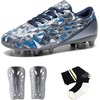 image:imageDREAM PAIRS Boys Girls Soccer Cleats with SocksDark GreyNavy