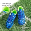 image:imageDREAM PAIRS Boys Girls Turf Soccer ShoesRoyalBlueNeonGreen