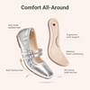 image:imageDREAM PAIRS Girls Ballet Flats Mary Jane Dress ShoesSilver