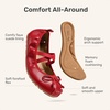 image:imageDREAM PAIRS Girls Ballet Flats Mary Jane ShoesAll Red