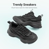 image:imageDREAM PAIRS Girls Chunky Sneakers Jelly Sole ShoesBlack