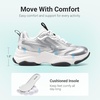 image:imageDREAM PAIRS Girls Chunky Sneakers Jelly Sole ShoesSilver