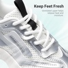 image:imageDREAM PAIRS Girls Chunky Sneakers Jelly Sole ShoesSilver