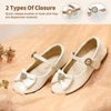 image:imageDREAM PAIRS Girls Mary Jane Bow Ballet FlatsIvoryPu