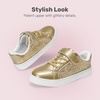 image:imageDREAM PAIRS Girls School Sneakers Glitter ShoesGold