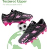image:imageDREAM PAIRS Kids Low Top Soccer CleatsBlackHot Pink