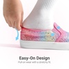 image:imageDREAM PAIRS Kids Sneakers Glitter SlipOnPinkRainbow