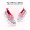 image:imageDREAM PAIRS Kids Sneakers Glitter SlipOnPinkRainbow