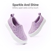 image:imageDREAM PAIRS Kids Sneakers Glitter SlipOnPurple