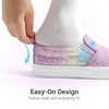 image:imageDREAM PAIRS Kids Sneakers Glitter SlipOnPurpleRainbow
