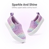 image:imageDREAM PAIRS Kids Sneakers Glitter SlipOnPurpleRainbow