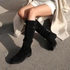 image:imageDREAM PAIRS KneeHigh Buckle Strap Riding BootsBlacksuede
