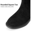 image:imageDREAM PAIRS KneeHigh Buckle Strap Riding BootsBlacksuede
