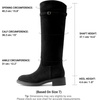 image:imageDREAM PAIRS KneeHigh Buckle Strap Riding BootsBlacksuede
