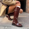 image:imageDREAM PAIRS KneeHigh Buckle Strap Riding BootsBrown